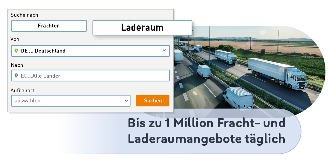 Bis zu 1 Million Fracht- und Laderaumangebote täglich